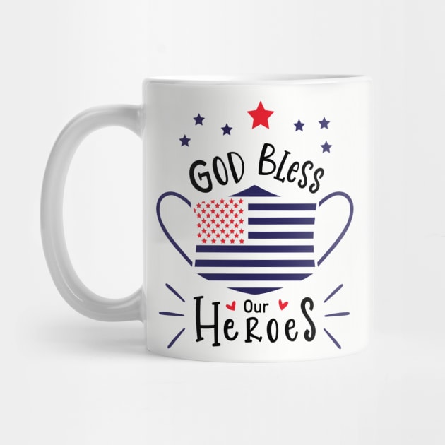 God bless our heroes american flag by patrioticdude